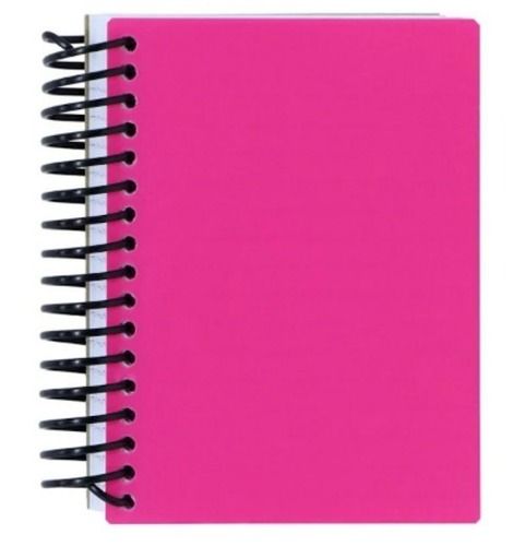 Rectangular Plain Plastic Cover 140 Pages A5 Spiral Notebook