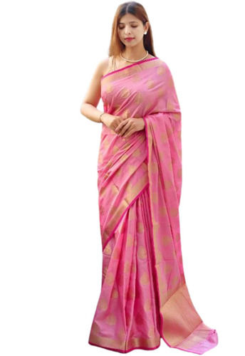 Traditional Wear Zari Work Silk Saree With Blouse