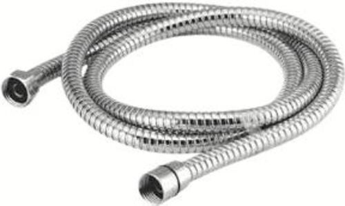 Silver 1 Meter Long Polish Finished Wall Mounted Stainless Steel Flexible Shower Tube 