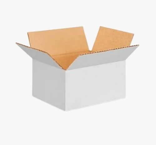 Brown And White 14 X 12 X 4 Inches Matt Lamination Polished Duplex Corrugated Packaging Boxes