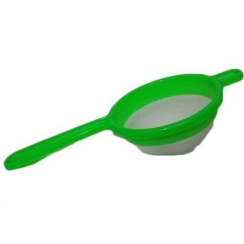 Green 21 X 8.4 Cm 70 Gram Rust Proof Trendy Rigid Plastic Tea Strainer