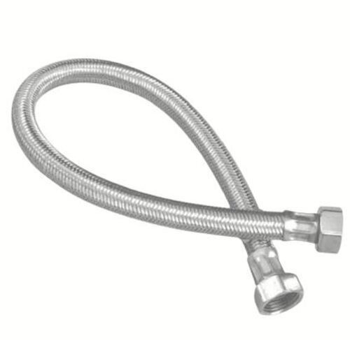 Silver 24 Inches Stainless Steel Mixer Hot And Cold Tap Hose Connection Pipes