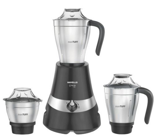 750 Watt 230 Voltage Plastic And Stainless Steel Mixer Grinder With 3 Jar  Noise Level: 40 Db