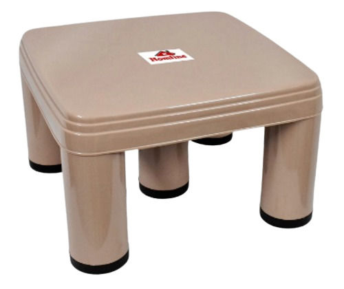 Brown Anti Skid Base Durable Five Legs Plastic Bathroom Stool