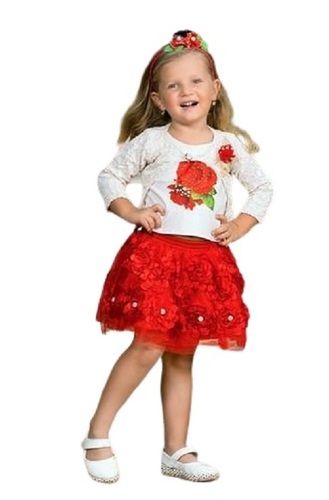 Breathable Modern Stylish Printed Chiffon Tops And Tees Kids Party Wear Age Group: 5-6 Year