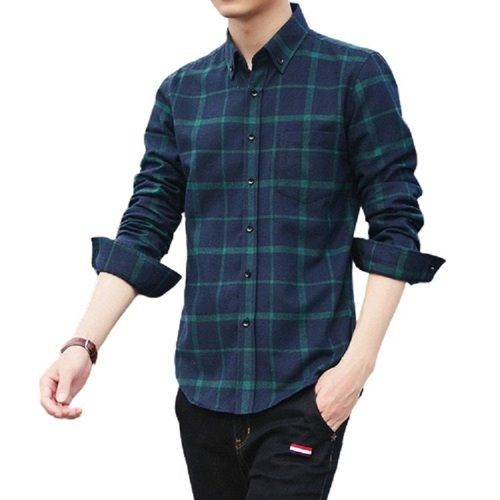 Full Sleeve Casual Wear Regular Fit Checked Cotton Shirt For Mens