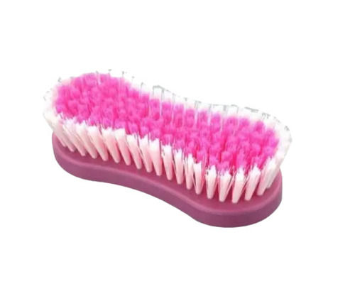 Pink And White Long Lasting Light Weight Plastic Body Cloth Washing Brush