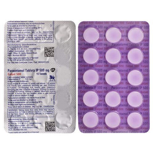 Paracetamol Tablets, Pack Of 10x10 Tablet