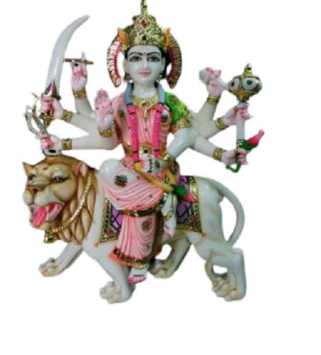 Eco-Friendly Rust Proof And Eco Friendly Indian Religious Marble Durga Statue