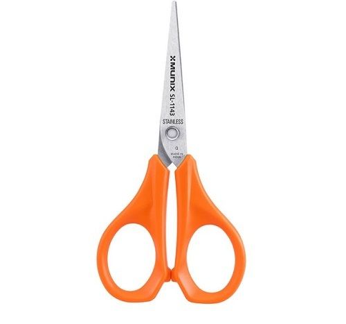 Orange Rust Proof Stainless Steel Blade And Plastic Handle Paper Scissor