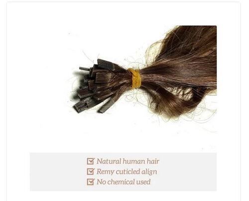 Natural Brown Human Hair Extension With 22 Inch Hair Length