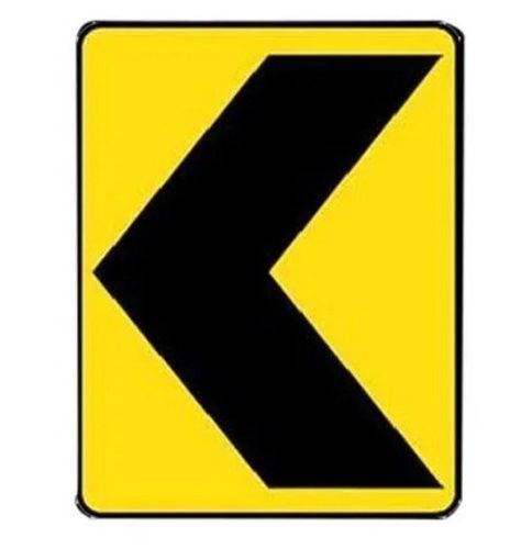 Yellow And Black Rectangular Paint Coated Stainless Steel Traffic Sign Board For Highway Roads