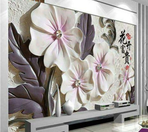 Vinyl 8Mm Thick Digital Printed Anti-Static Heat Insulation 3D Background Wallpaper