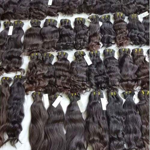 Black Curly Hair Extension For Parlour And Personal Use