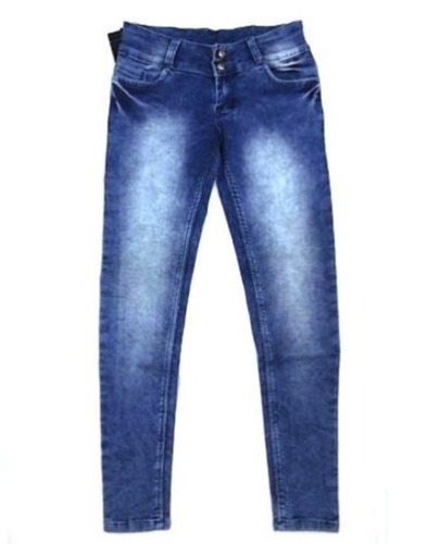 Blue Casual Wear And Straight Slim Fit Plain Dyed Denim Jeans For Men