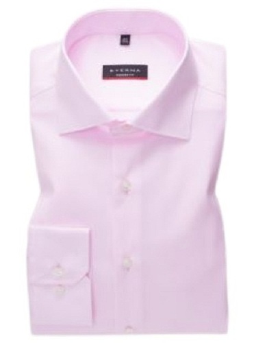 Pink Full Sleeve Regular Fit Plain Cotton Formal Wear Shirts For Mens