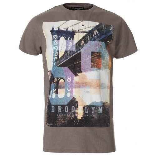 O Neck And Short Sleeves Daily Wear Cotton Printed T Shirt For Mens