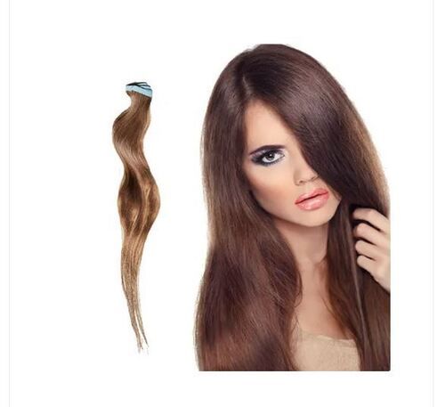 Tape In Human Hair Extension With 16 Inch Size And Straight Hair Texture