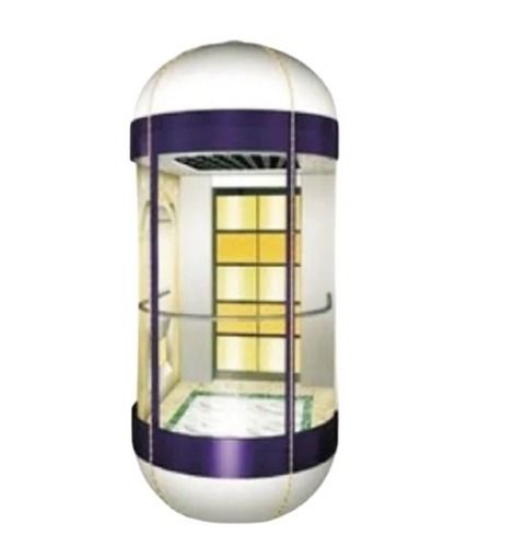 8.5 Foot 8 Person Capacity Stainless Steel And Glass Capsule Elevator  Load Capacity: 500  Kilograms (Kg)