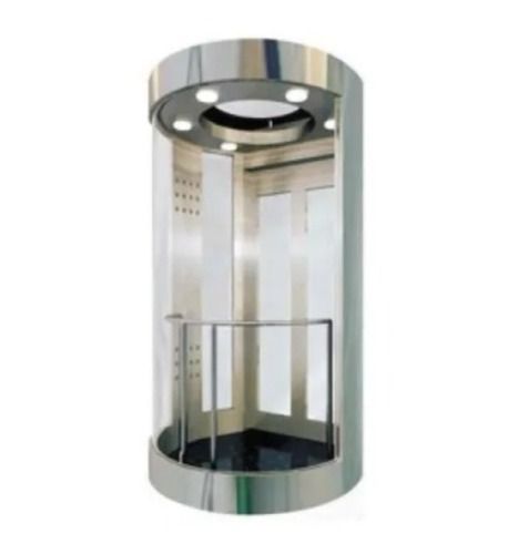 8 Passenger Capacity Stainless Steel And Glass Round Body Automatic Elevator Load Capacity: 500  Kilograms (Kg)