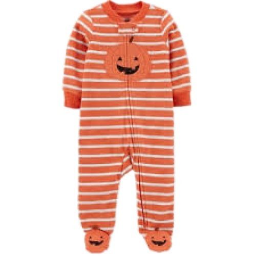 Orange With White Kids Round Neck Full Sleeve Breathable Cotton Boys Pajamas 