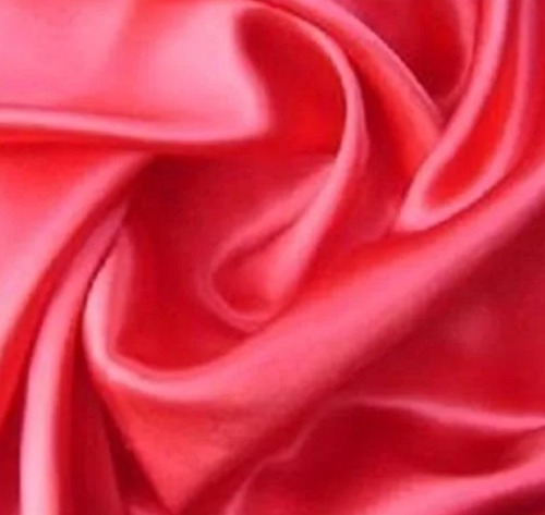 Pink Lightweight And Washable Normal Shine Plain Dyed Silk Fabrics