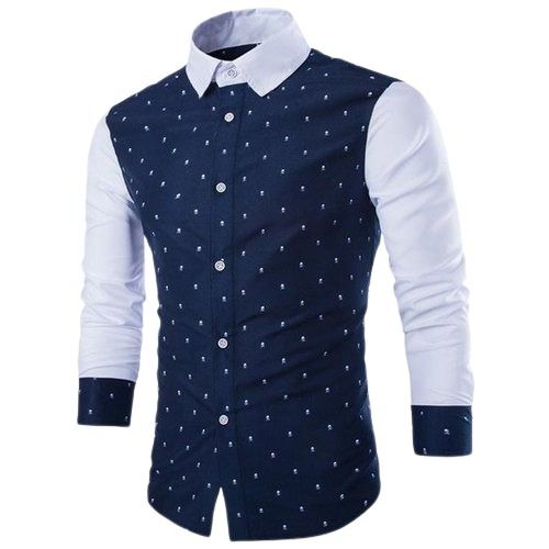 Mens Full Sleeve Printed Cotton Fabric Comfortable Perfect Fit Casual Shirts  Collar Style: Straight