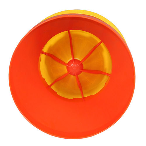 Orange & Yellow Circular Plastic Chick Feeder Use For Feeding/drinking