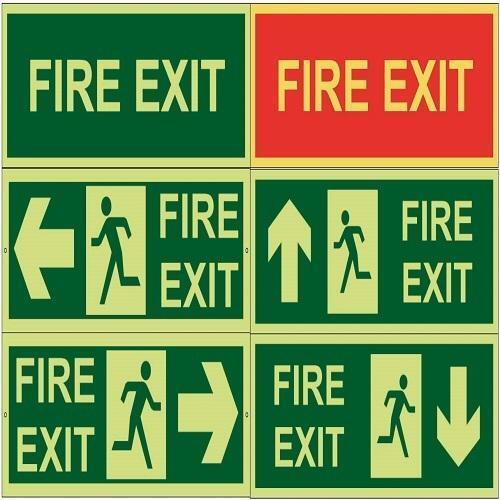 Rectangular Green Fire Safety Acp Sign Board For Industrial And Hospital 