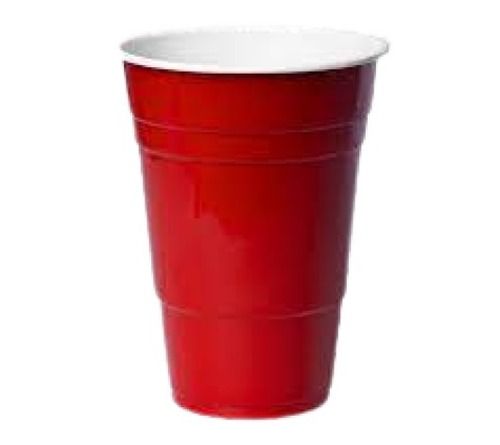 Plastic Material Plain Red 6 Inch Size Disposable Cups Application: Event And Party Supplies