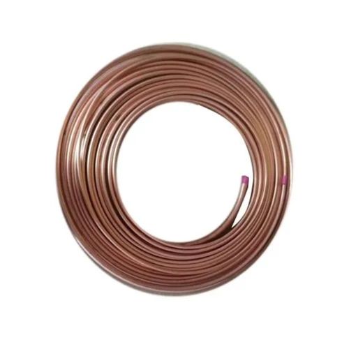 Gold 4-6 Meters 0.4-5 Mm Thick Circular Flexible Air Conditioner Copper Pipe