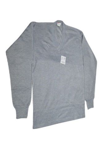 Gray Lightweight Stretchable Full Sleeves Plain Cotton Men Thermal Wear For Winter