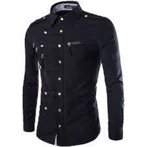 Men'S Full Sleeve Style Plain Pattern Pure Cotton Casual Wear Shirts Age Group: Above 18