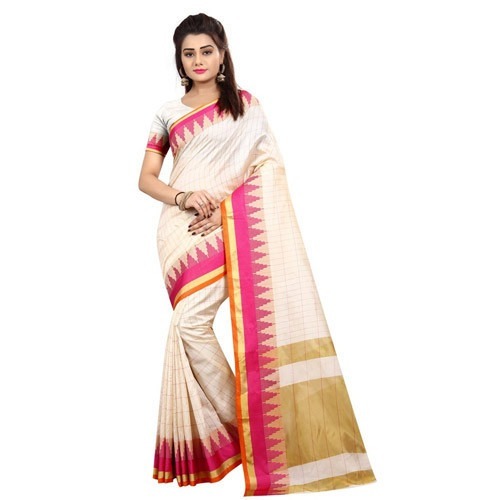 Printed Traditional Style Party Wear Cotton Silk Banarasi Saree