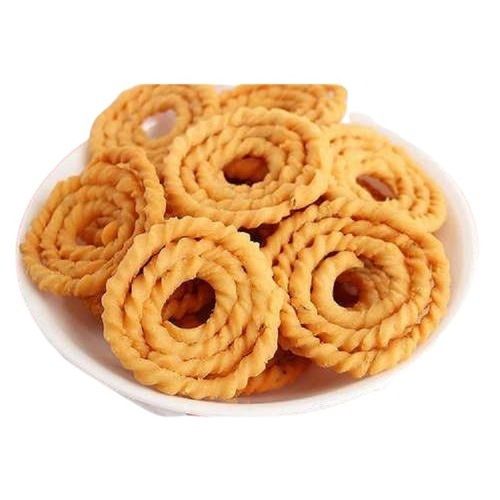 Round Shape Salty Fried Butter Murukku With Hygienically Packed 