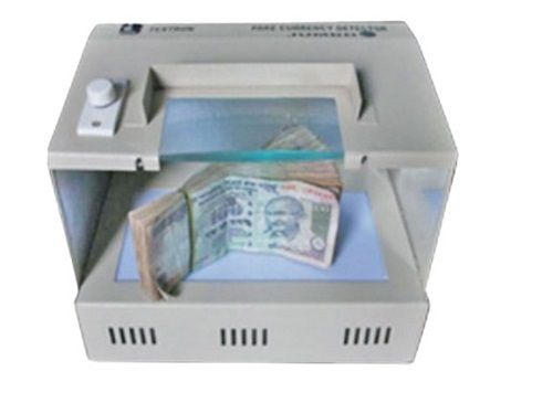 Gray Stainless Steel Desktop Jumbo Uv Lamp Fake Currency Detector Machine