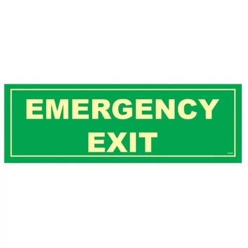 250X130X40 Mm Aluminium Alloy Sheet Emergency Exit Sign Board Application: Outdoor