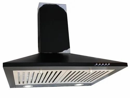 Wall Mounted Chimney Hoods For Kitchen With Baffle Filter, 2 Feet Height