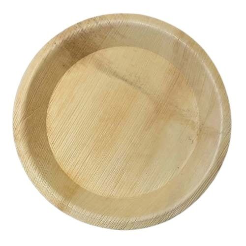 Brown 10 Inch Round Shape Good Eco Friendly Quality Disposable Areca Leaf Plate