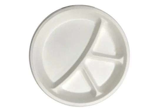 White 11 Inches Round Eco-Friendly Hygienic Heat And Cold Resistance Disposable Paper Plates