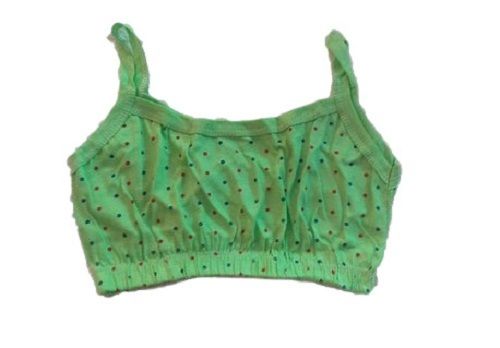 Green Half Slip Polyester Dotted Trendy Camisoles Girls 