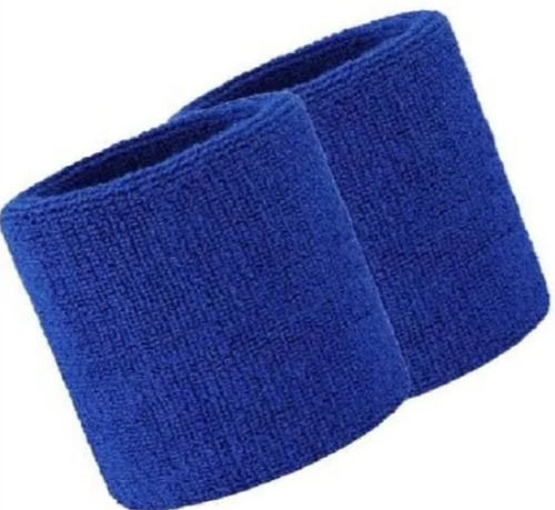 Blue Multi Color Plain Pattern Round Polyester And Rubber Material Wristband