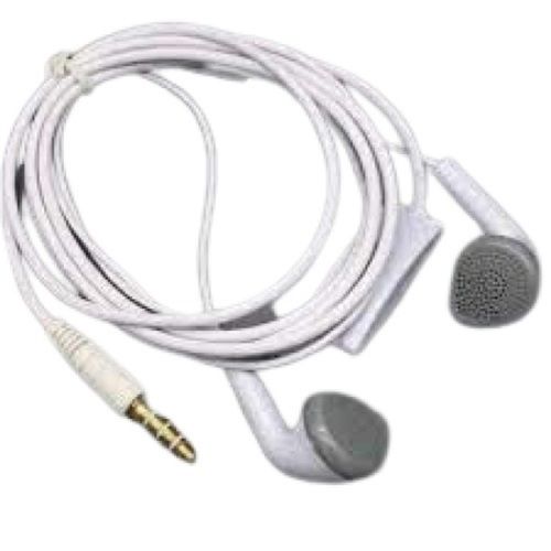 Polyurethane Plain White Wired Earphone With Great Music And Voice Quality