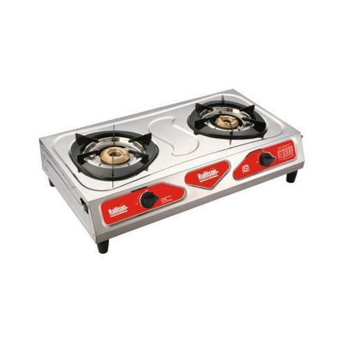 2 Burner Lpg Stove For Kitchen And Restaurant Use Available Color: Black