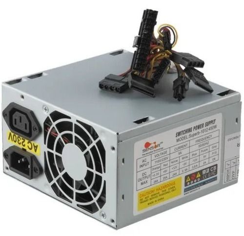 Silver 450 Watt 230 Volt 50 Hertz Single Phase Computer Power Supply