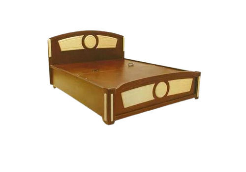 Machine Made 74 X 36 Inch Polished Smooth Surface Solid Wooden Single Bed For Bedroom 