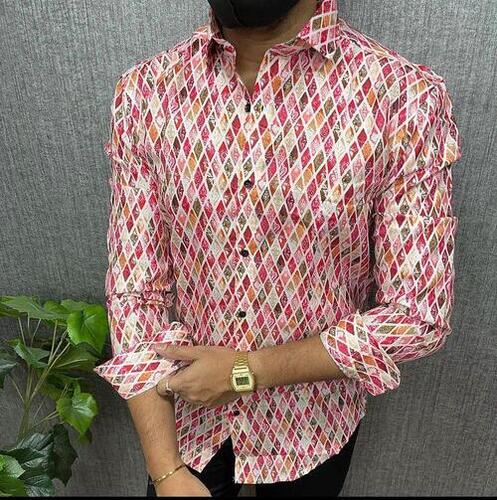 Designer Digital Printed Mens Polyester Shirt Fabrics