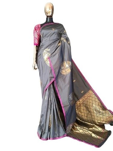 Ladies Printed Traditional Casual Wear Soft Silk Bengali Style Saree