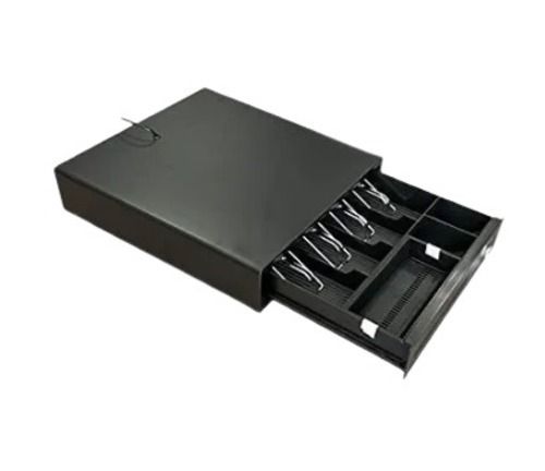 Black Rectangular Rustproof Water Resistance Alloy Steel Cash Drawer