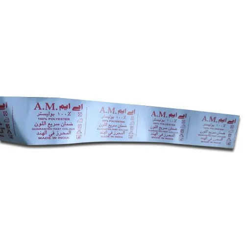 Smooth Finish Anti Wrinkle Garments Printed Polyester Labels